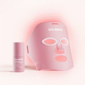 Solawave Wrinkle Retreat Red Light Therapy Mask and Serum 1 Fl oz